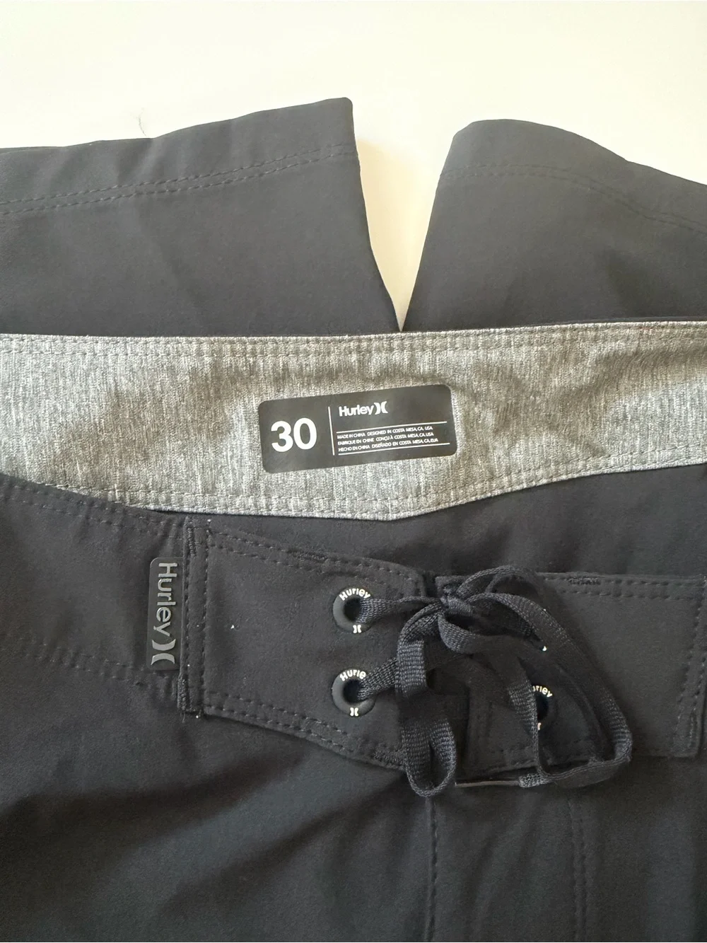 Hurley Men’s One & Only Phantom Solid Black Boardshorts W30 9” Inseam NWT Swim